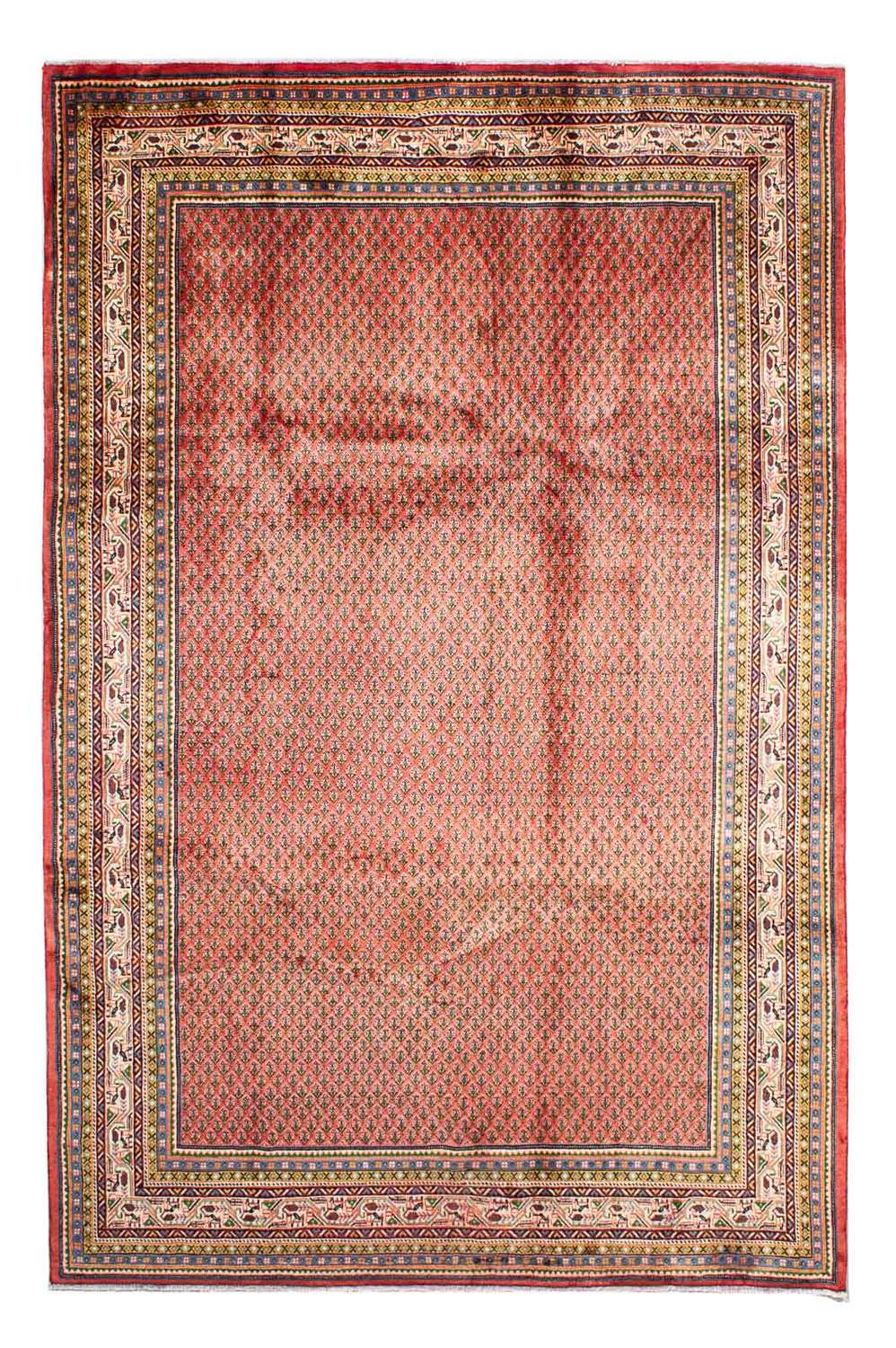 Persisk matta - Mir - 310 x 215 cm - mörkröd