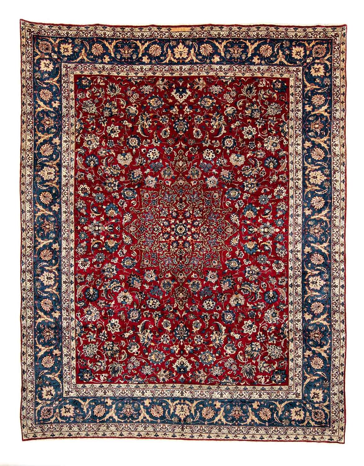Persisk teppe - klassisk - 380 x 307 cm - mørk rød