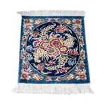 Hedvábný koberec - Ghom Silk - Premium - 40 x 28 cm - tmavě modrá