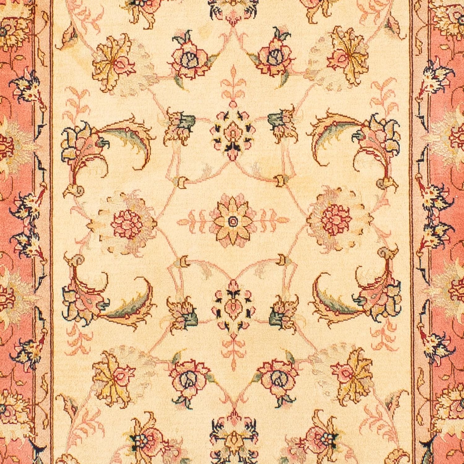 Løper Persisk teppe - Tabriz - Royal - 290 x 74 cm - beige