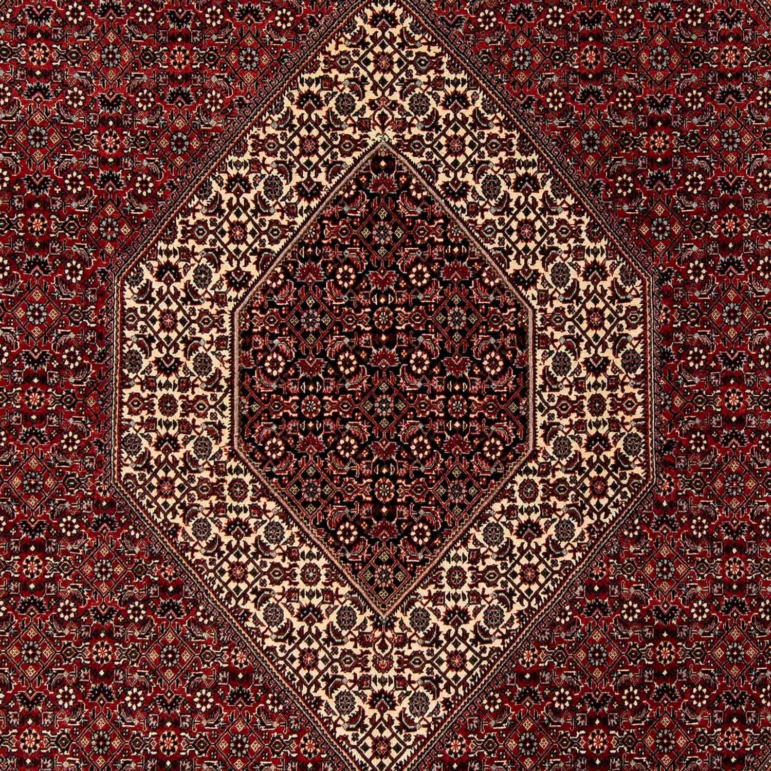 Alfombra persa - Bidjar - 253 x 202 cm - rojo oscuro