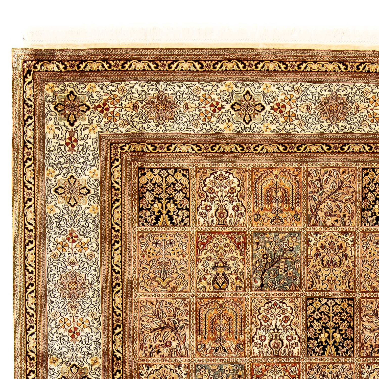 Jedwabny dywan - Kashmir Silk - 325 x 249 cm - brązowy