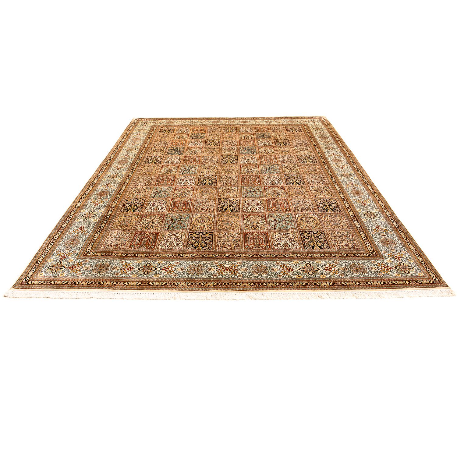 Sidenmatta - Kashmir Silk - 325 x 249 cm - brun