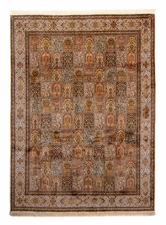 Jedwabny dywan - Kashmir Silk - 332 x 248 cm - brązowy