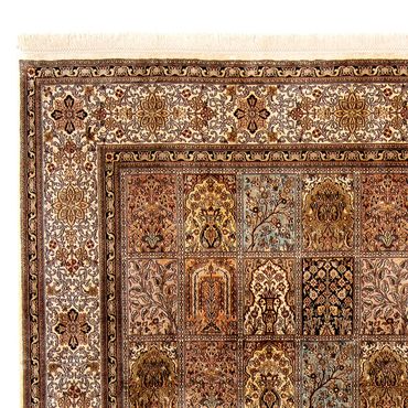 Jedwabny dywan - Kashmir Silk - 332 x 248 cm - brązowy