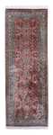 Tappeto corsia Tappeto di seta - Seta del Kashmir - 179 x 64 cm - rosso scuro