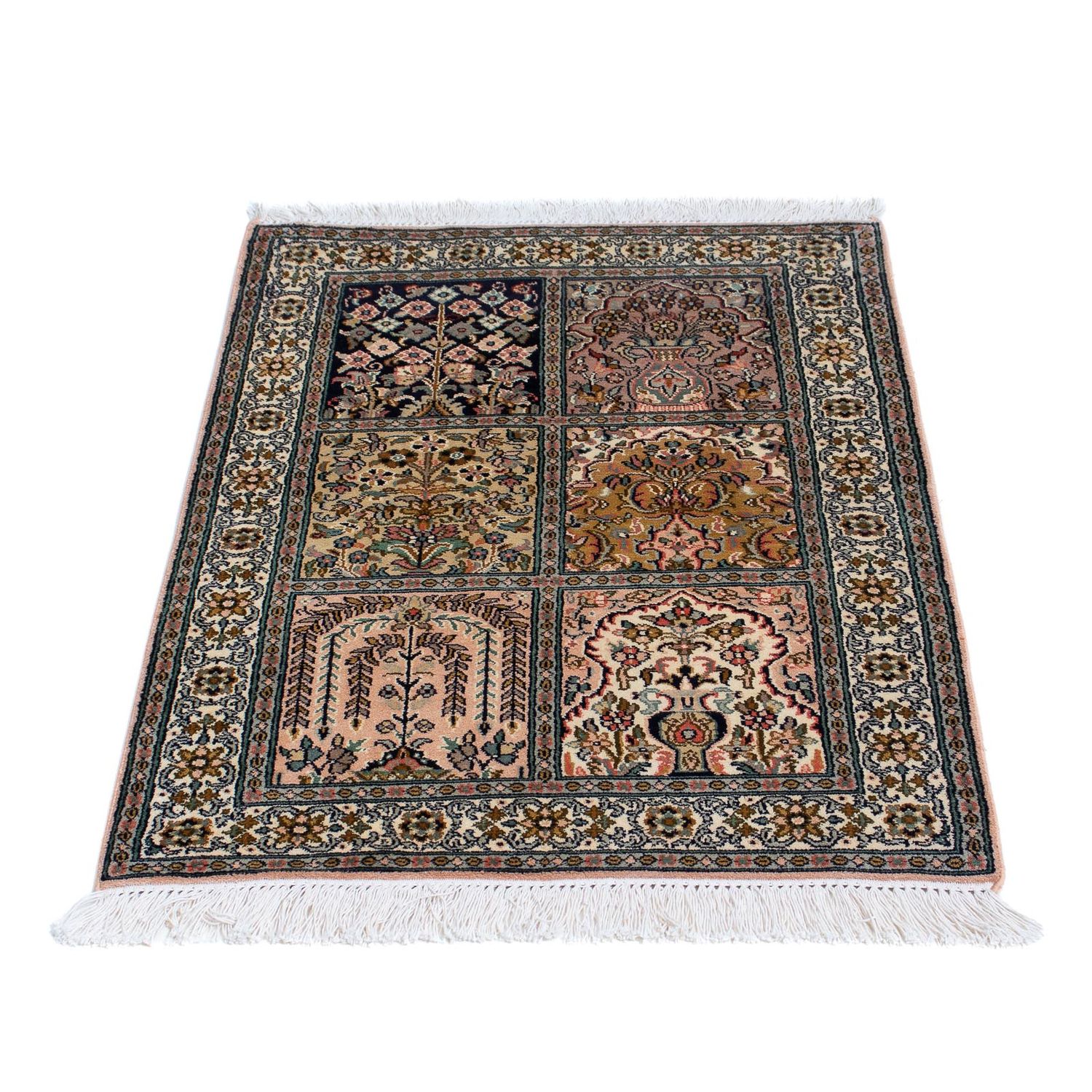 Jedwabny dywan - Kashmir Silk - 95 x 64 cm - wielokolorowy