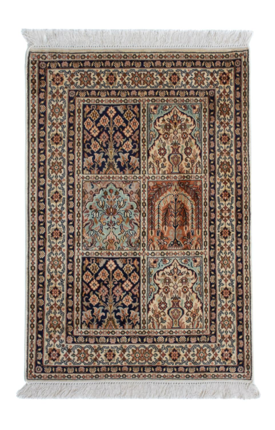 Jedwabny dywan - Kashmir Silk - 93 x 63 cm - wielokolorowy