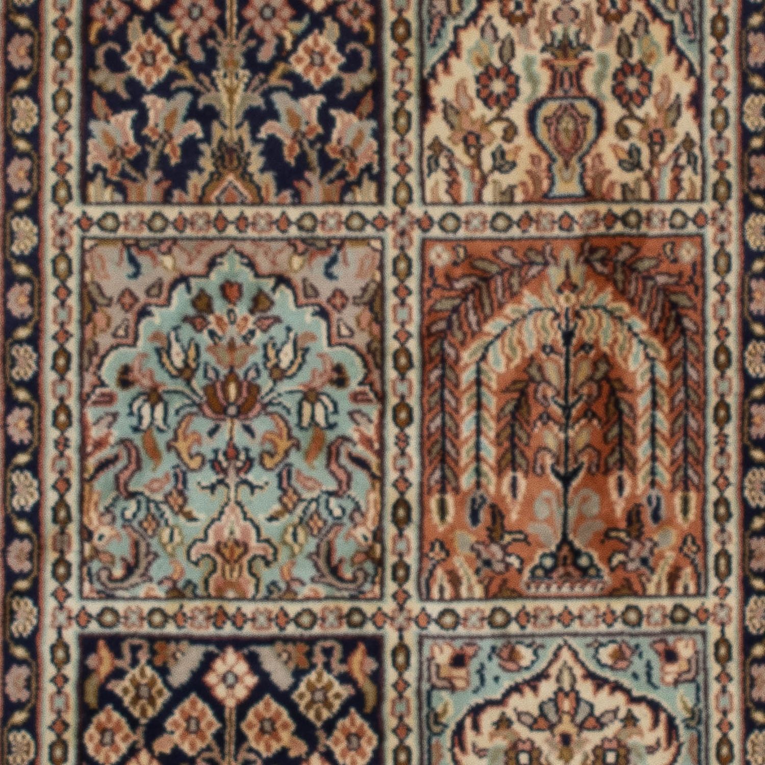 Tapete de seda - Kashmir Silk - 93 x 63 cm - multicolorido