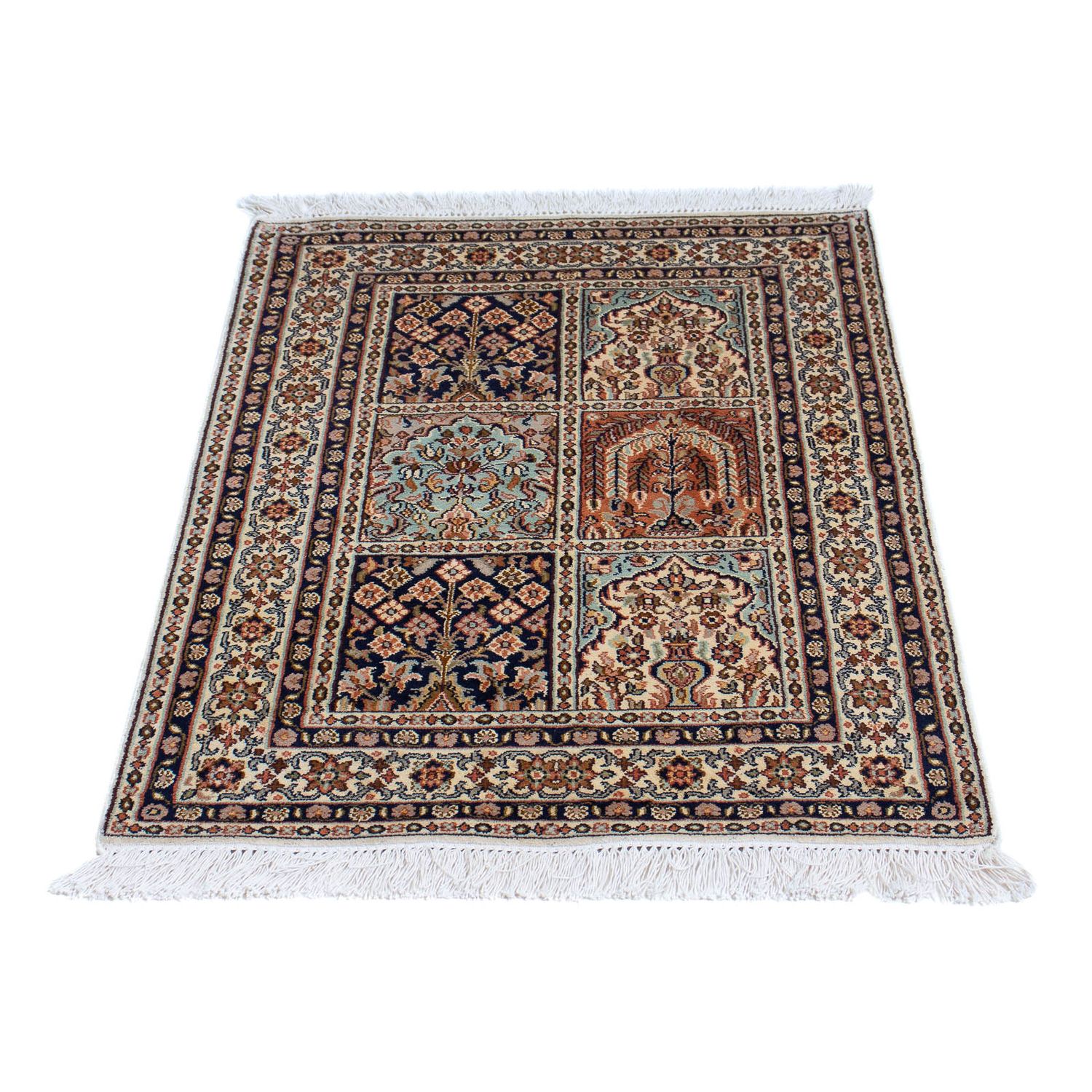 Tapis en soie - Soie du Cachemire - 93 x 63 cm - multicolore