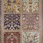 Zijden tapijt - Kashmir Silk - 100 x 74 cm - veelkleurig
