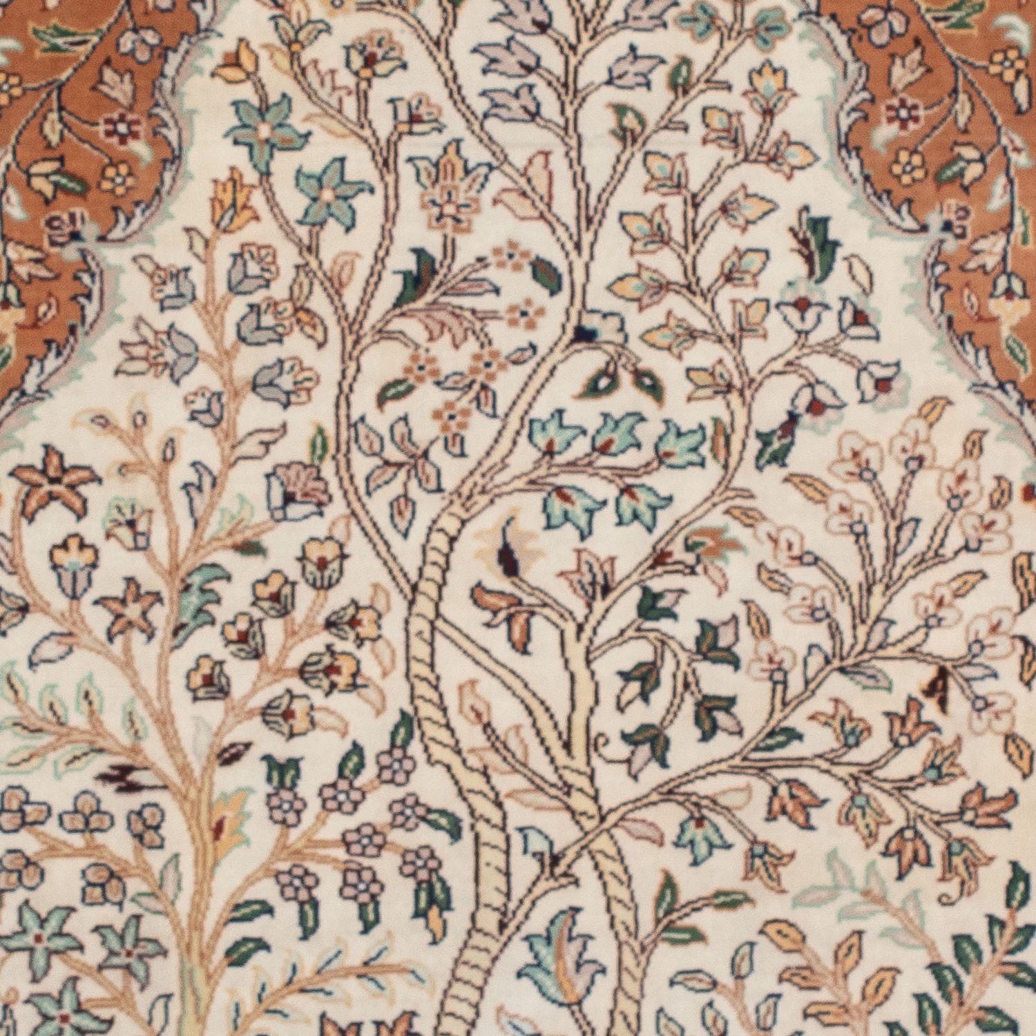 Tapete de seda - Kashmir Silk - 124 x 76 cm - bege