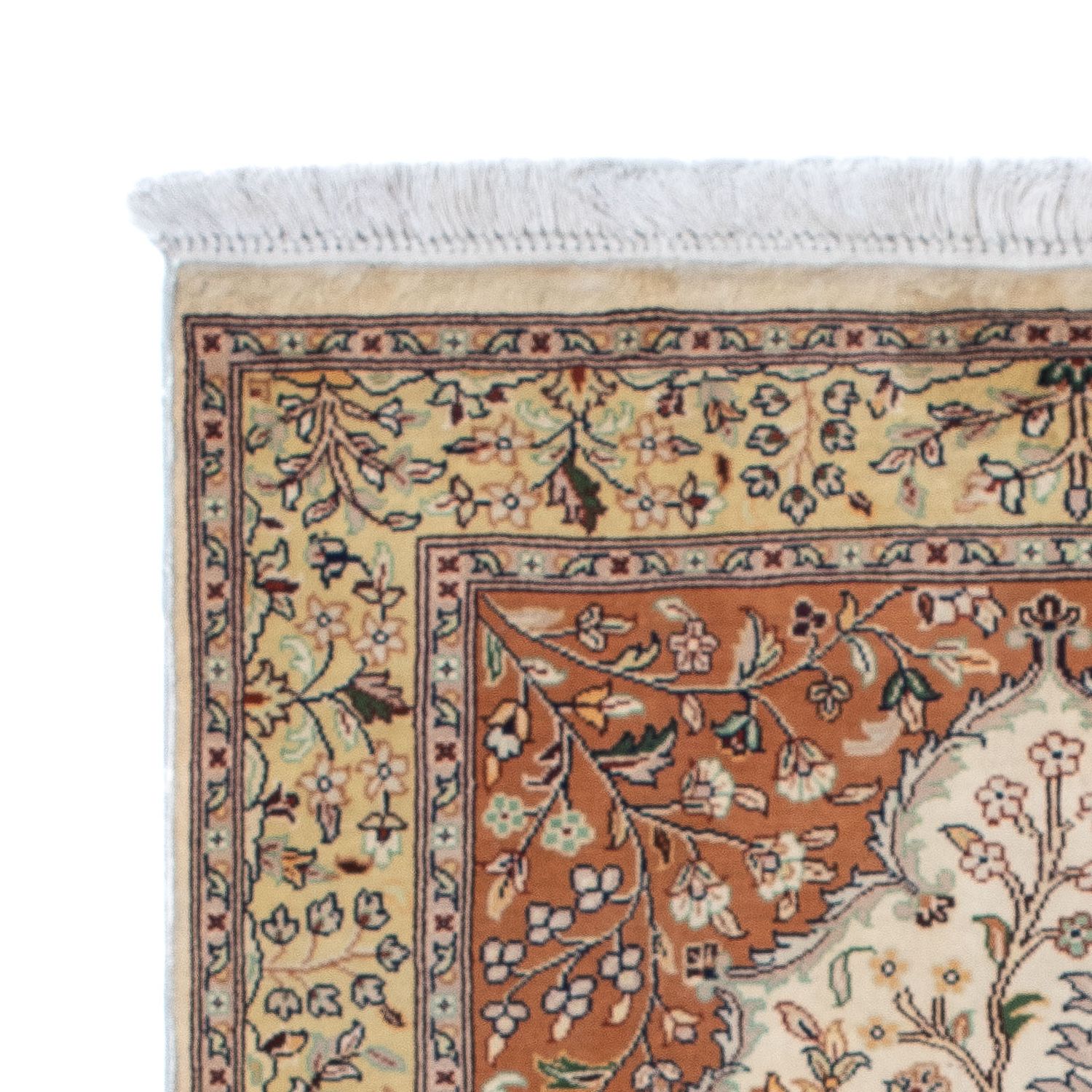 Jedwabny dywan - Kashmir Silk - 124 x 76 cm - beżowy