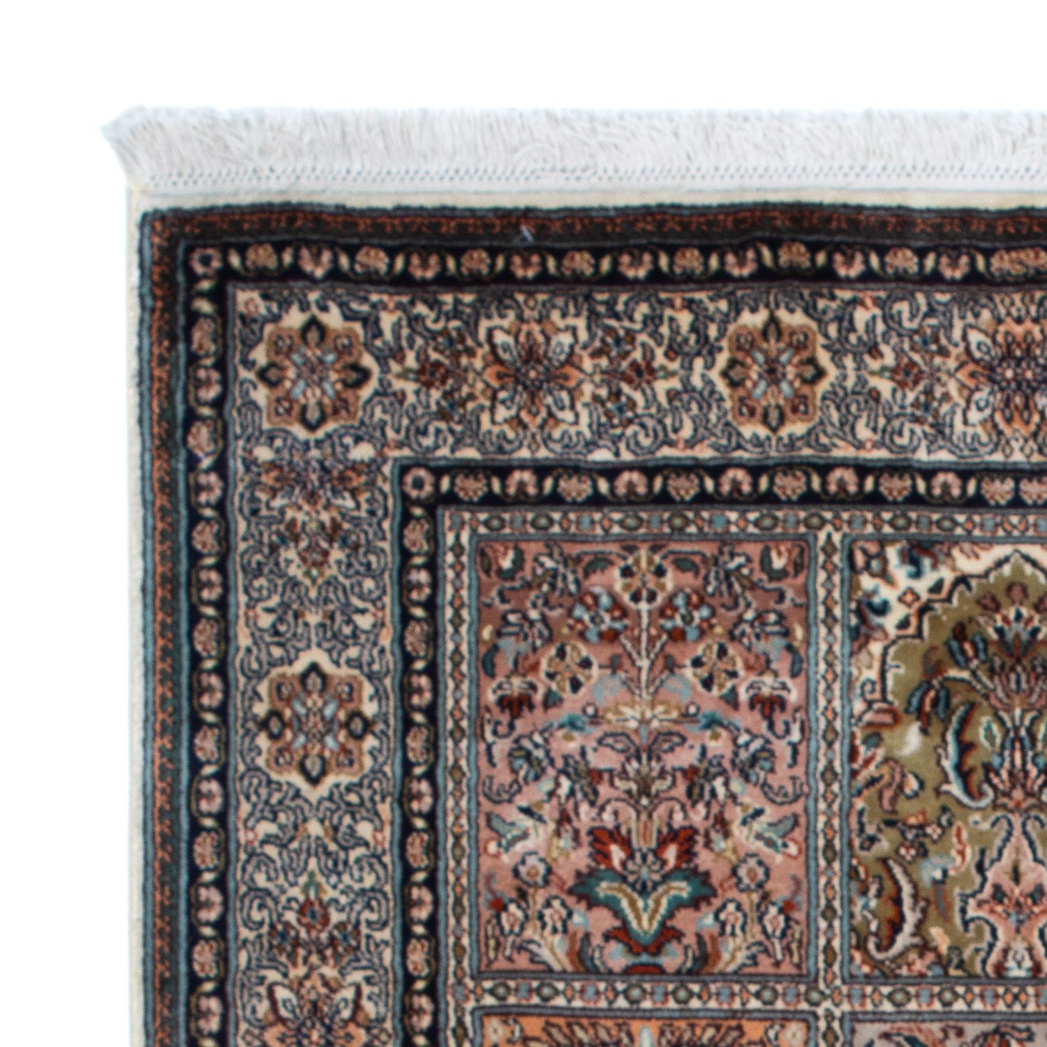 Zijden tapijt - Kashmir Silk - 152 x 96 cm - veelkleurig