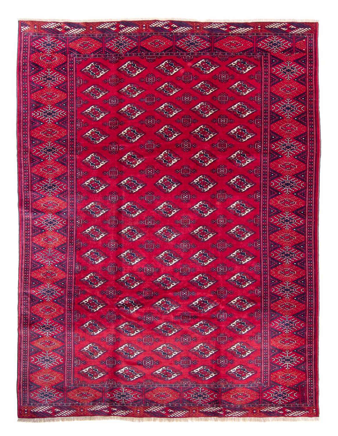 Turkaman teppe - 300 x 228 cm - mørk rød