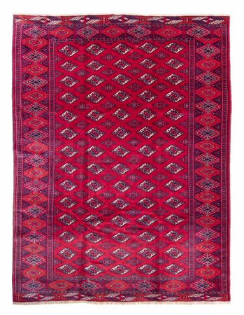 Alfombra Turkaman - 300 x 228 cm - rojo oscuro