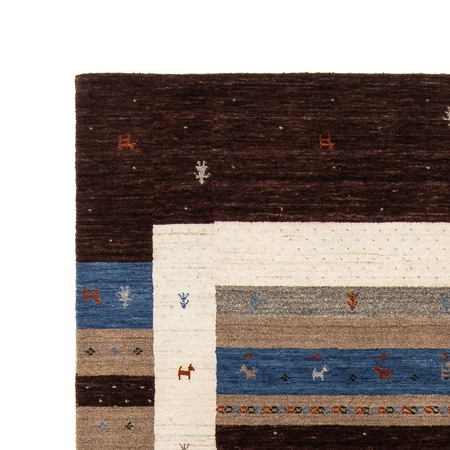Gabbeh Tæppe - Loribaft Persisk - 204 x 142 cm - mørkeblå