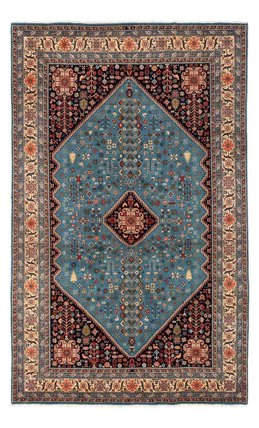 Alfombra persa - Nómada cuadrado  - 214 x 200 cm - azul
