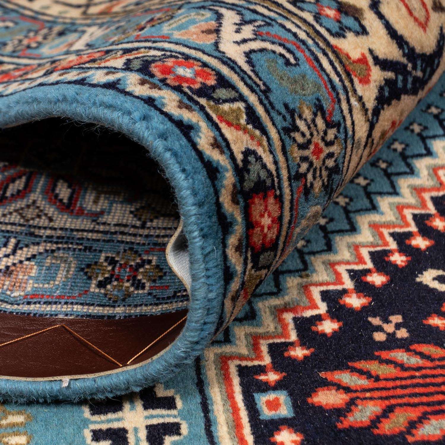Perski dywan - Nomadyczny kwadratowy  - 214 x 200 cm - niebieski
