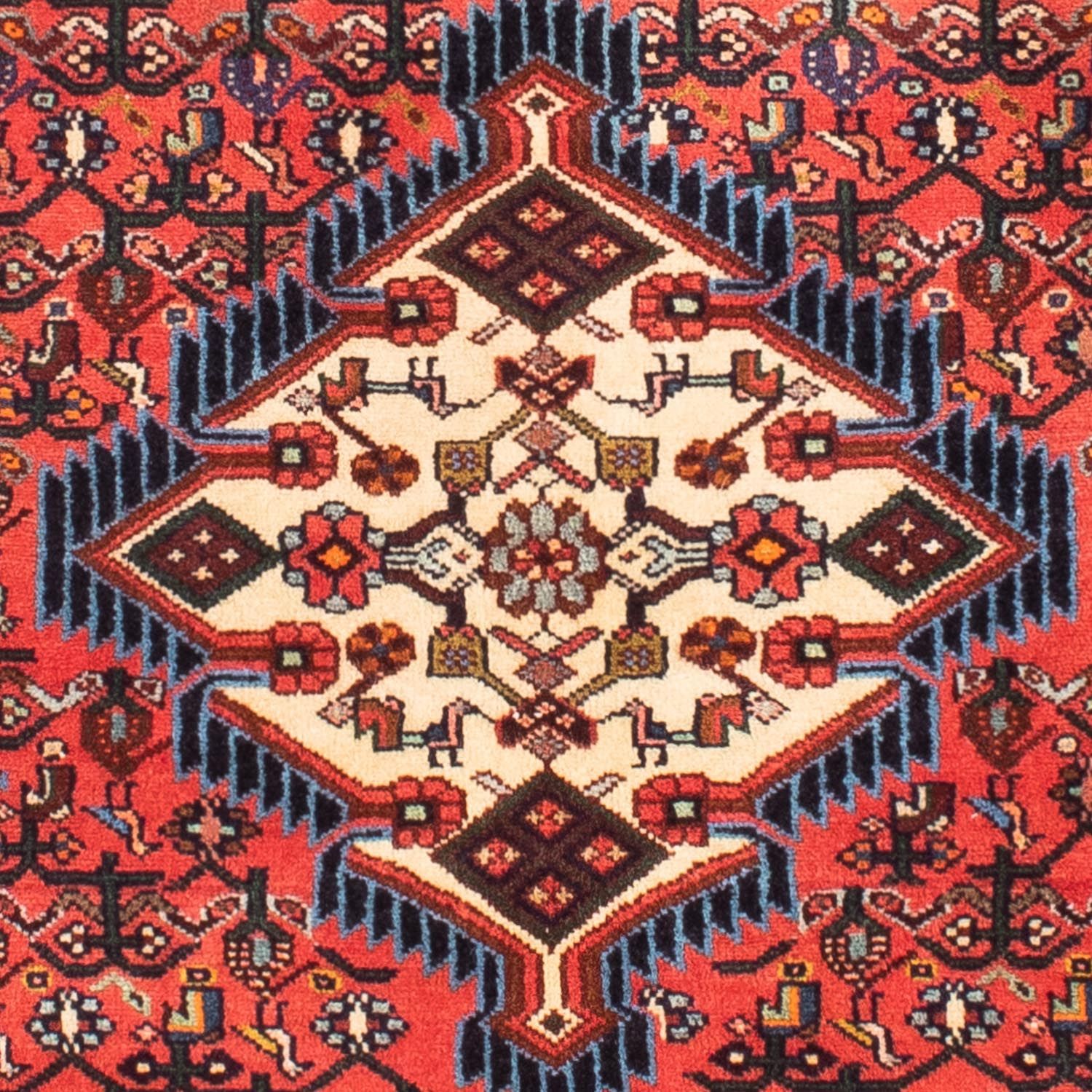 Alfombra persa - Nómada - 160 x 105 cm - rojo oscuro