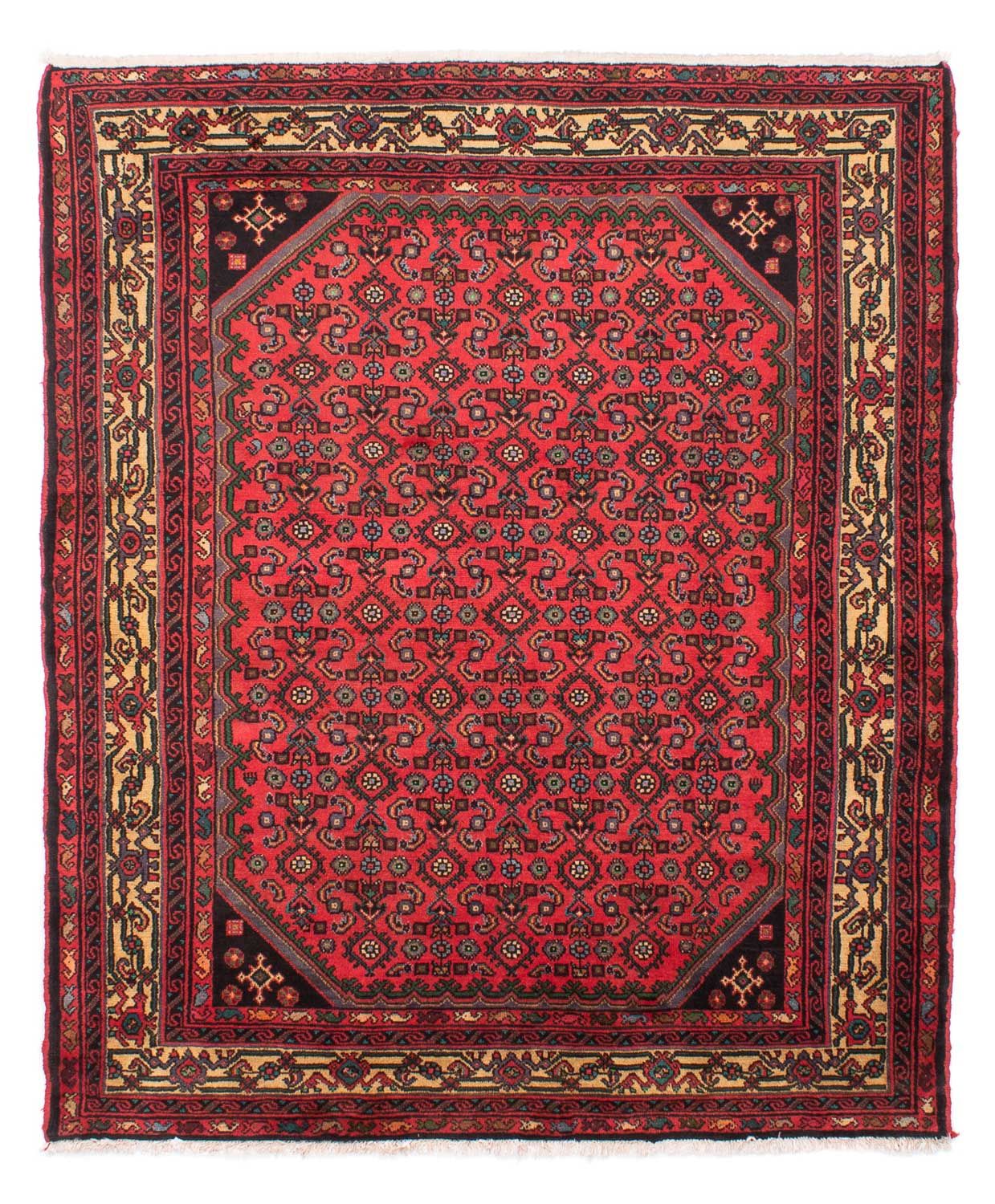 Perser Rug - Nomadic - 190 x 150 cm - dark red