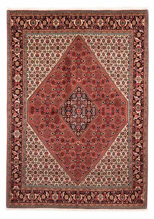 Alfombra persa - Bidjar - 247 x 169 cm - rojo oscuro