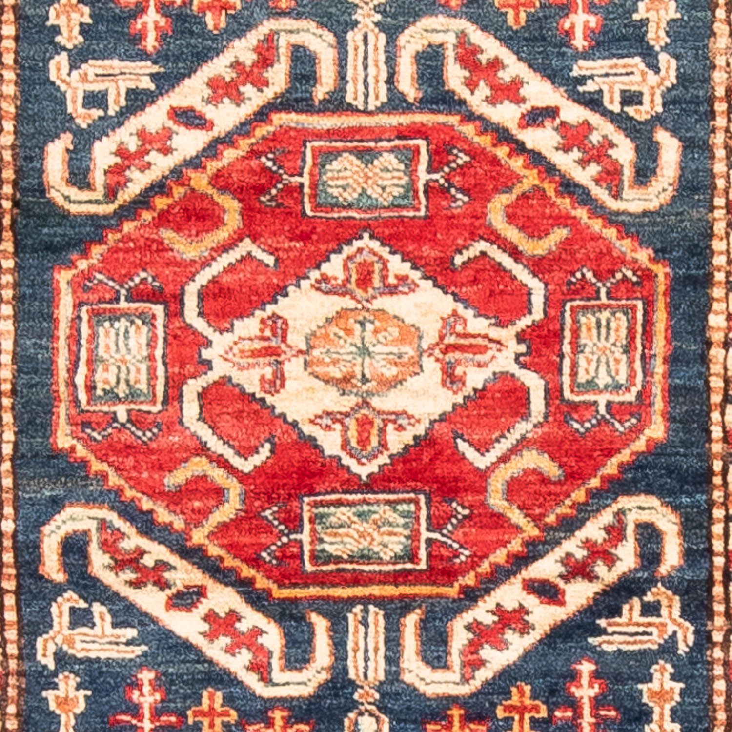 Tappeto corsia Tappeto Ziegler - Kazak - 258 x 74 cm - blu scuro