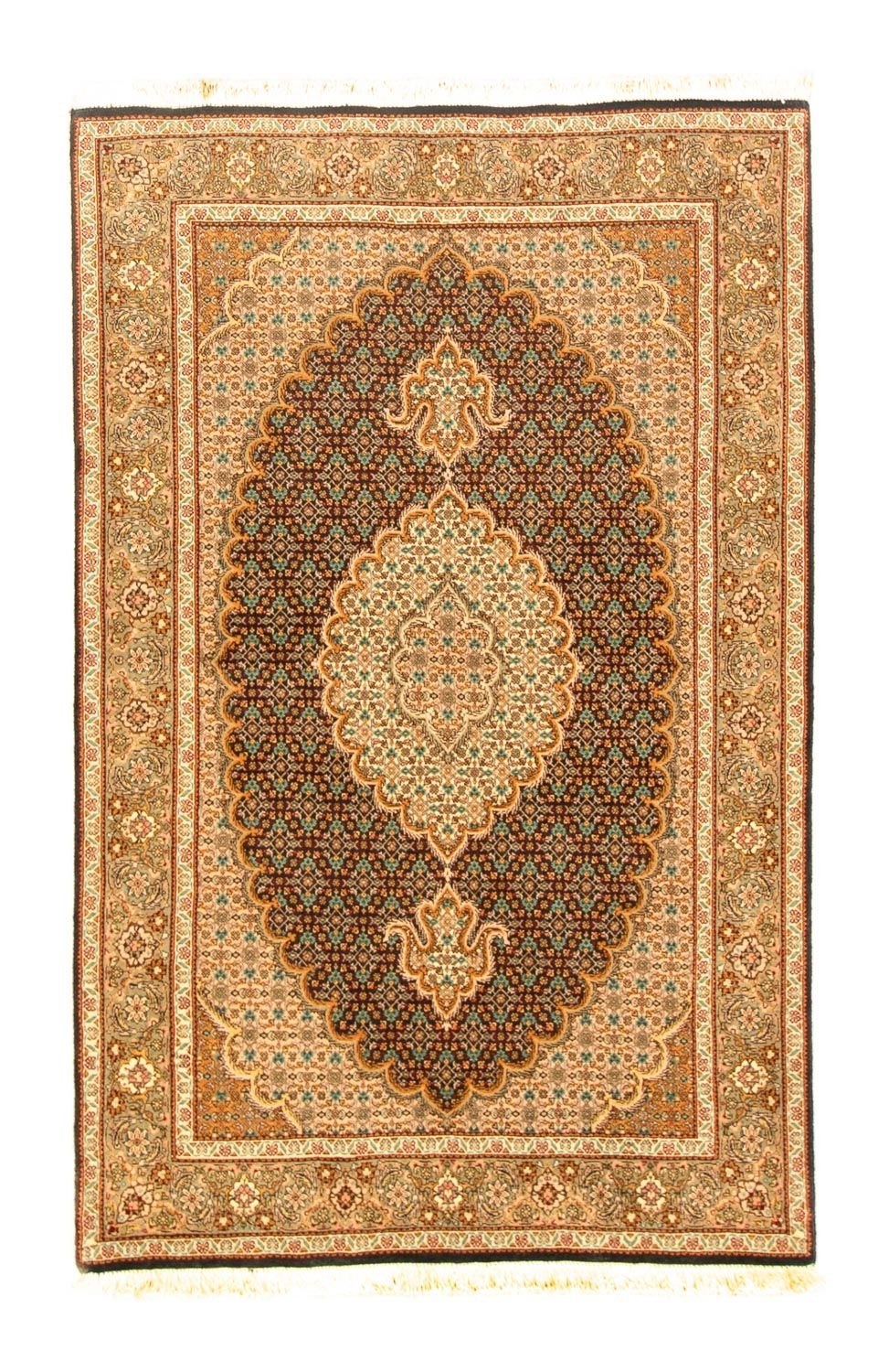 Tapete Persa - Tabriz - Royal - 155 x 102 cm - azul escuro