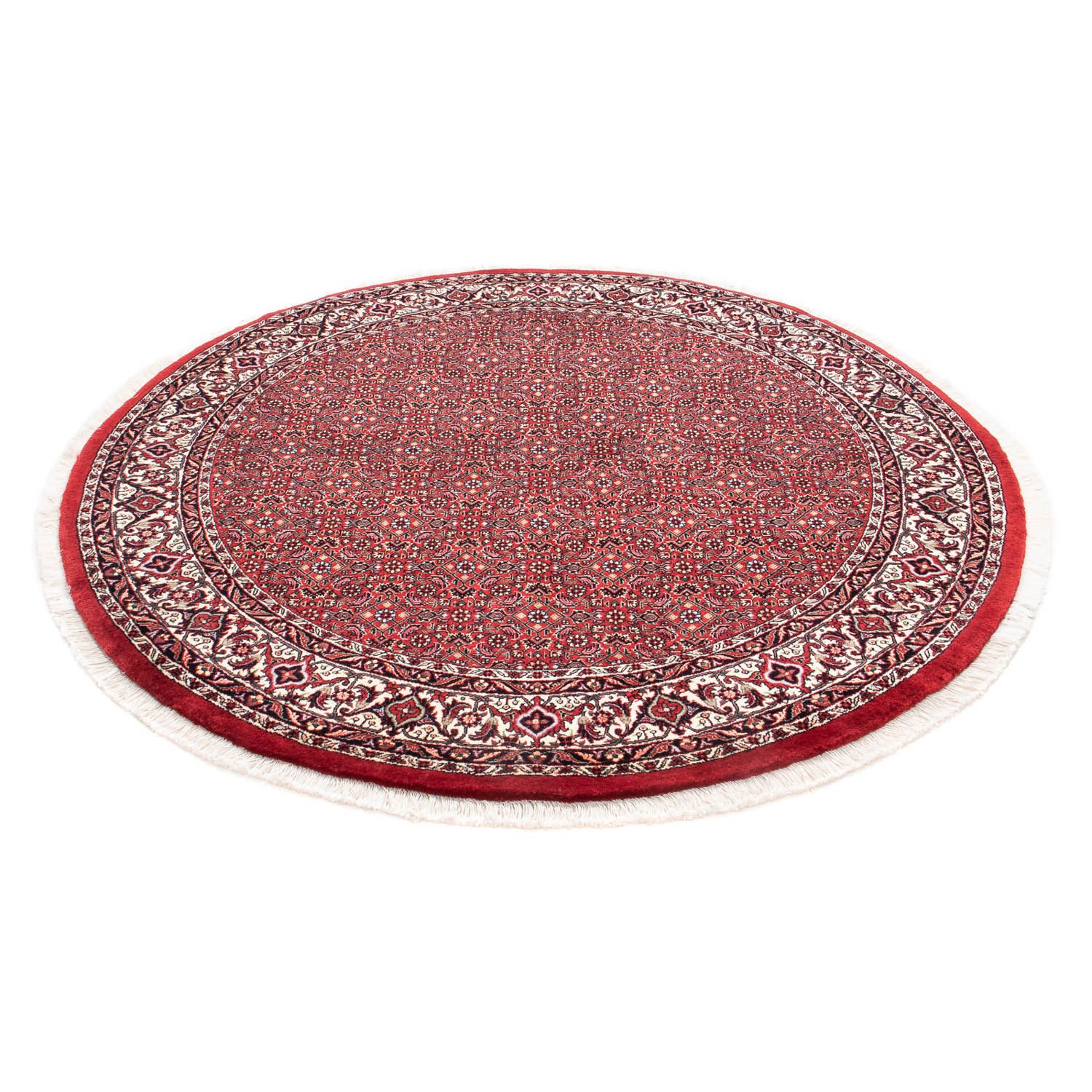 Perzisch tapijt - Bijar rond  - 150 x 150 cm - donkerrood