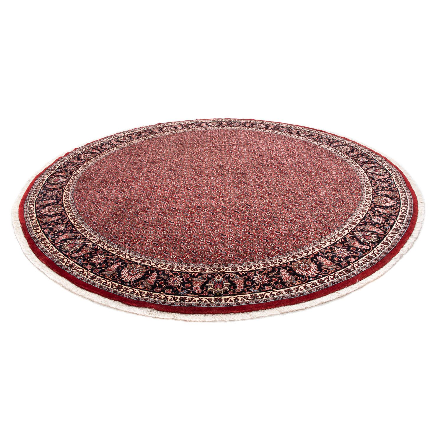 Perzisch tapijt - Bijar rond  - 250 x 250 cm - donkerrood