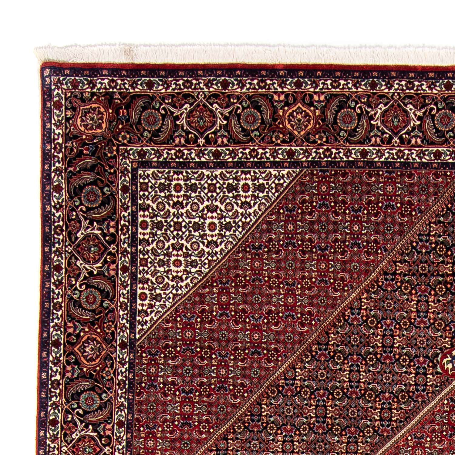 Persisk matta - Bijar - 350 x 252 cm - mörkröd
