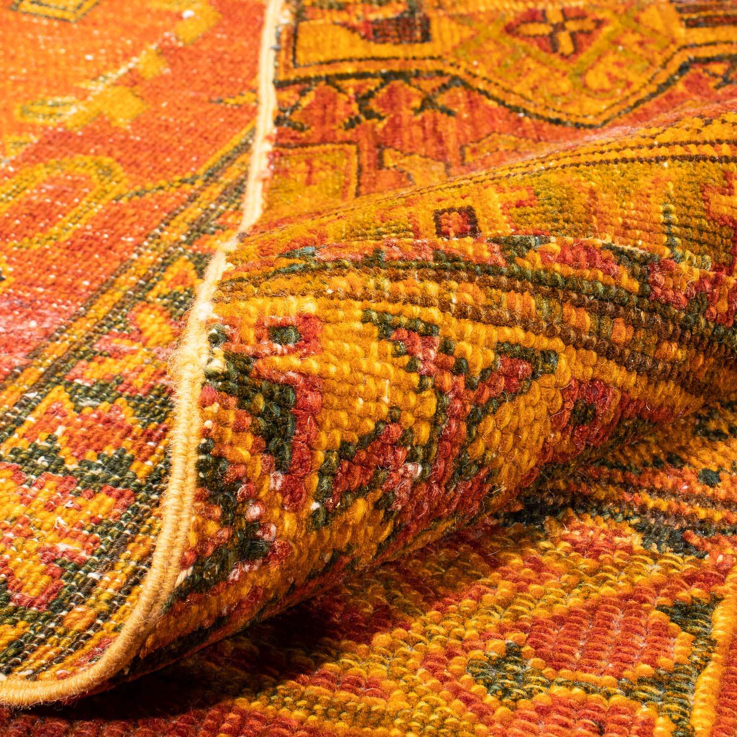 Patchwork tapijt - 295 x 239 cm - bruin