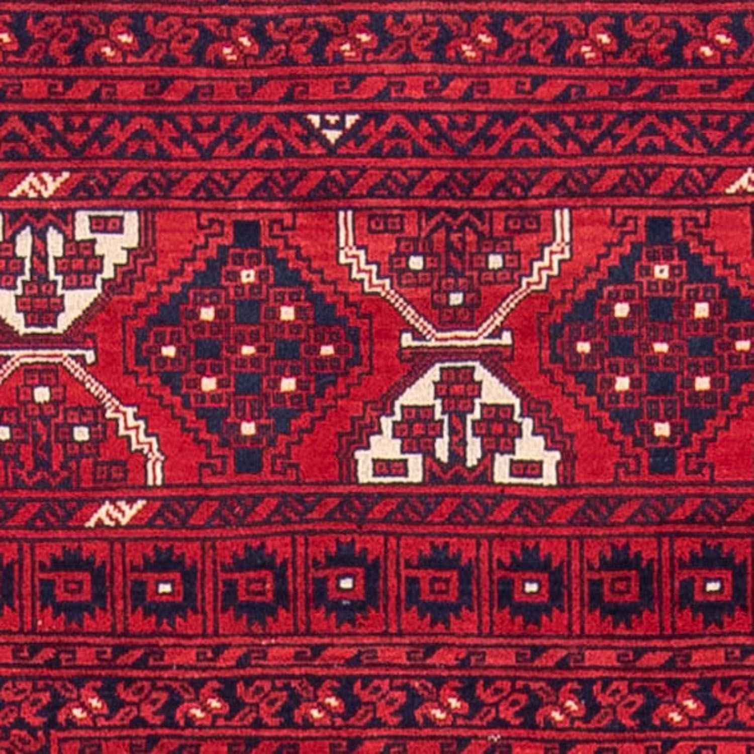 Alfombra Turkaman - 248 x 163 cm - rojo oscuro