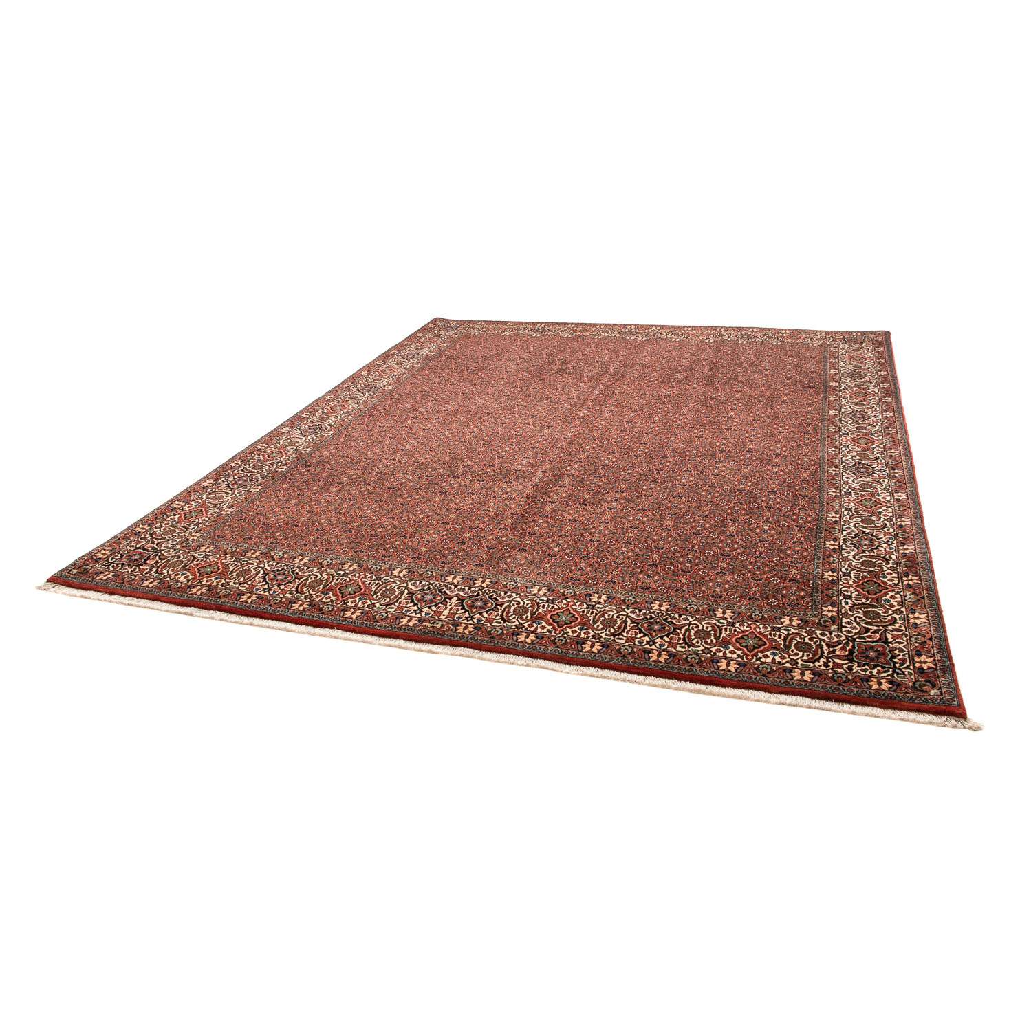 Perský koberec - Bijar - 308 x 254 cm - tmavě červená