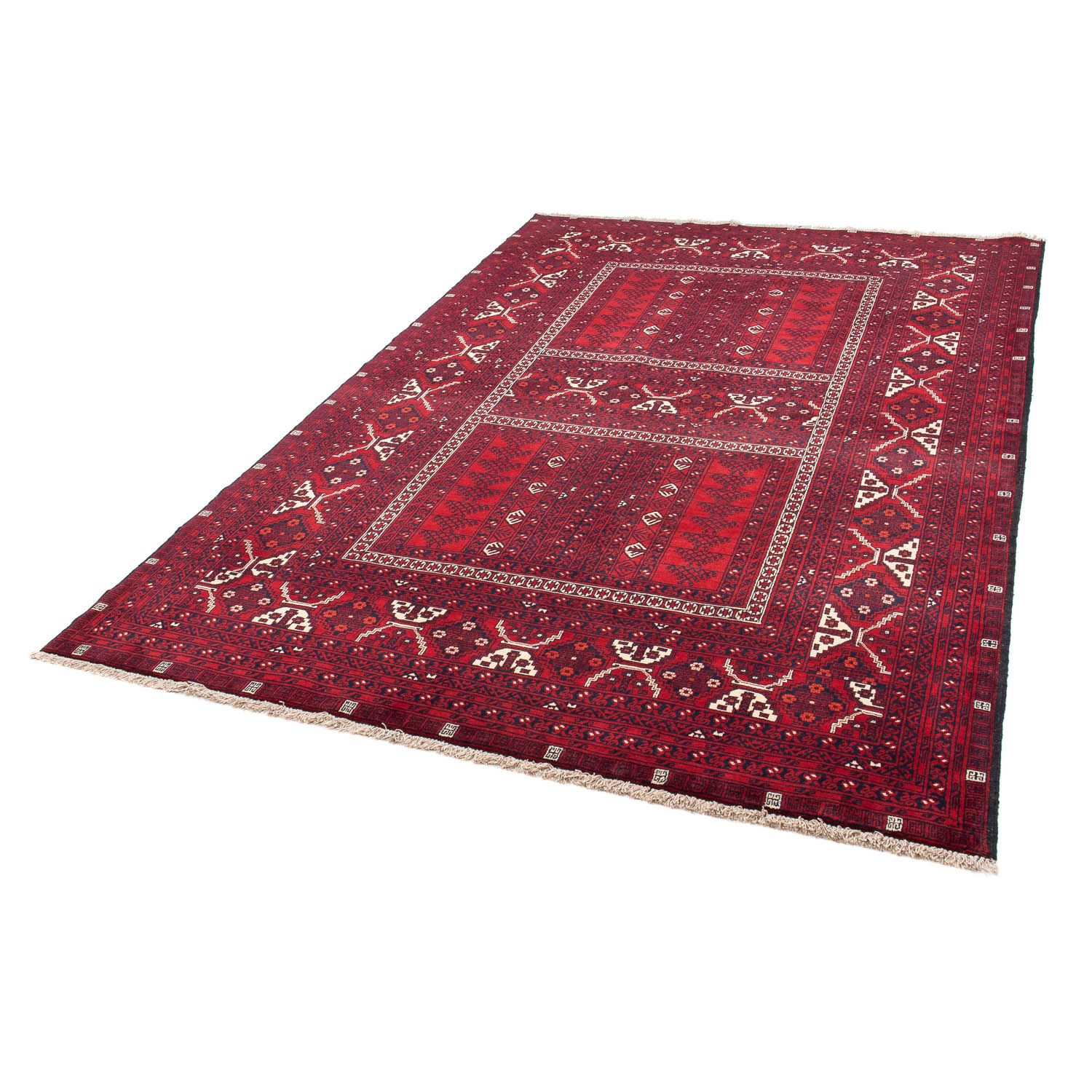 Turkaman tapijt - 237 x 156 cm - donkerrood