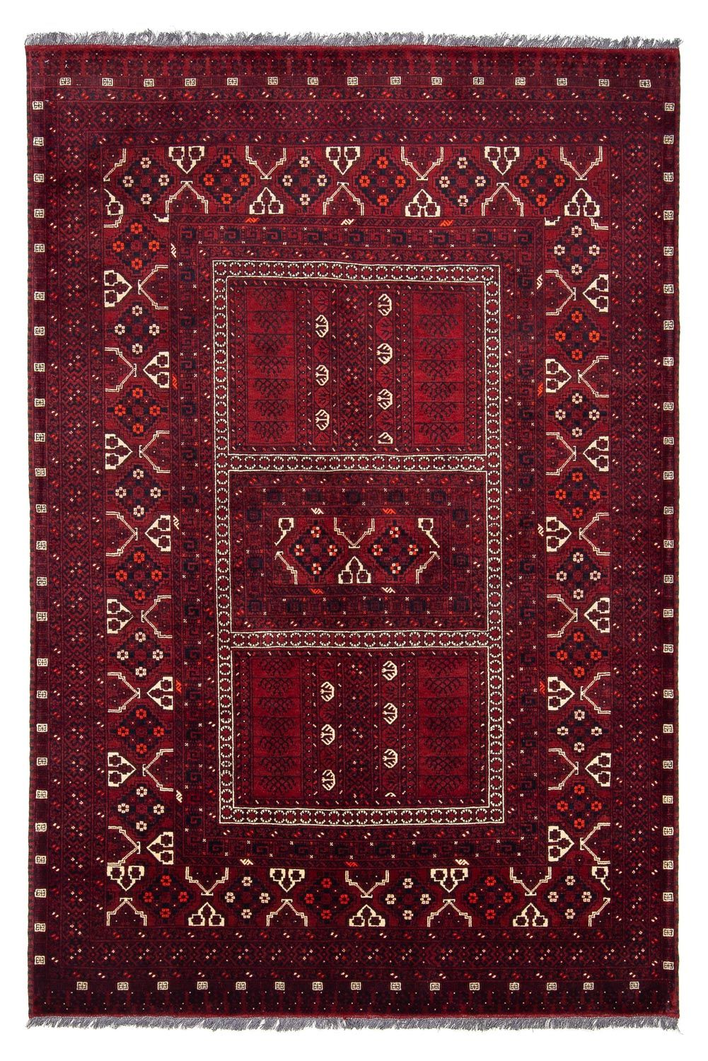 Turkaman tapijt - 240 x 160 cm - donkerrood