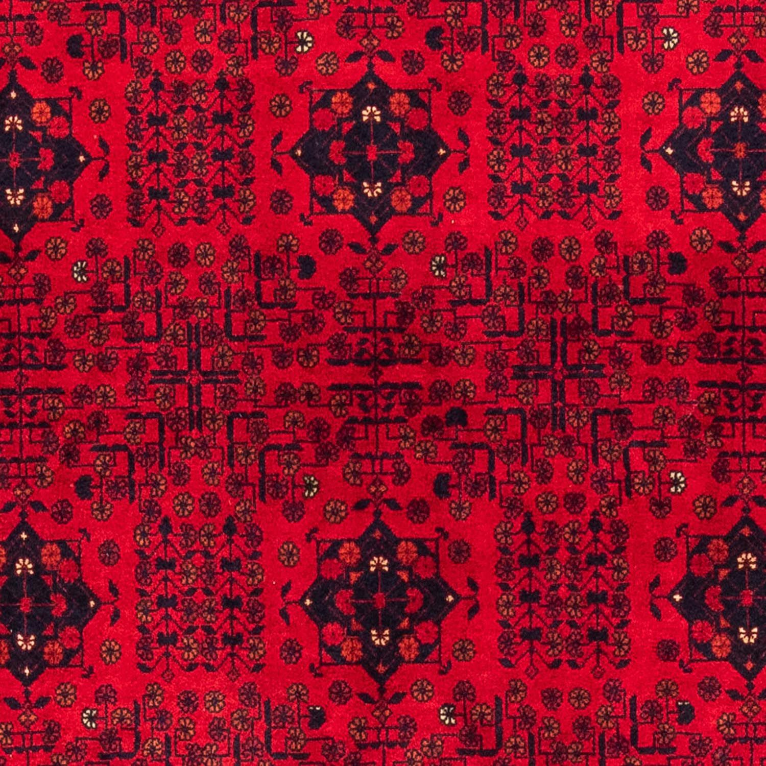 Afghan Rug - 230 x 171 cm - dark red