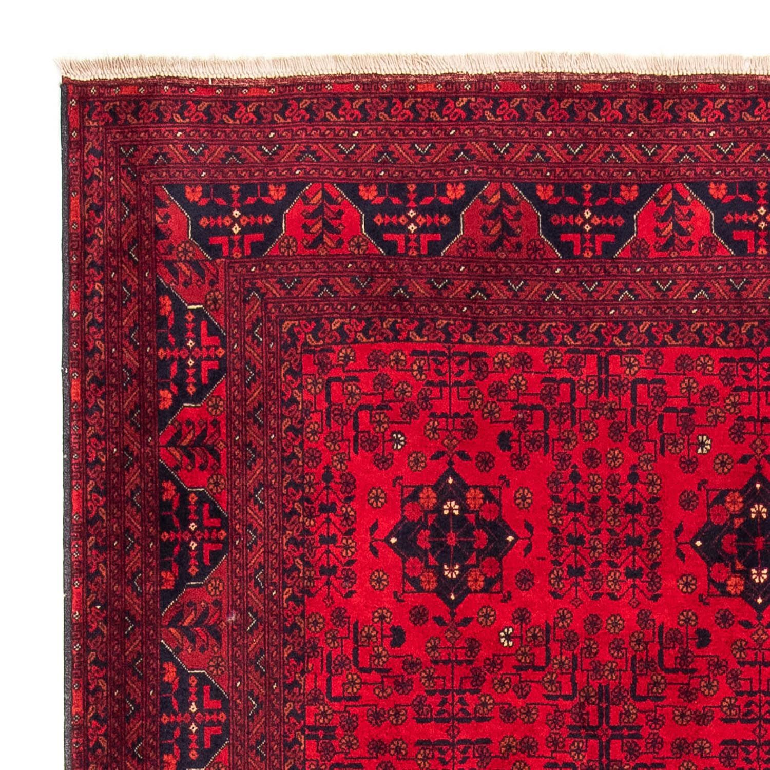 Afghan Rug - 230 x 171 cm - dark red