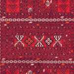 Turkamanský koberec - 245 x 158 cm - tmavě červená