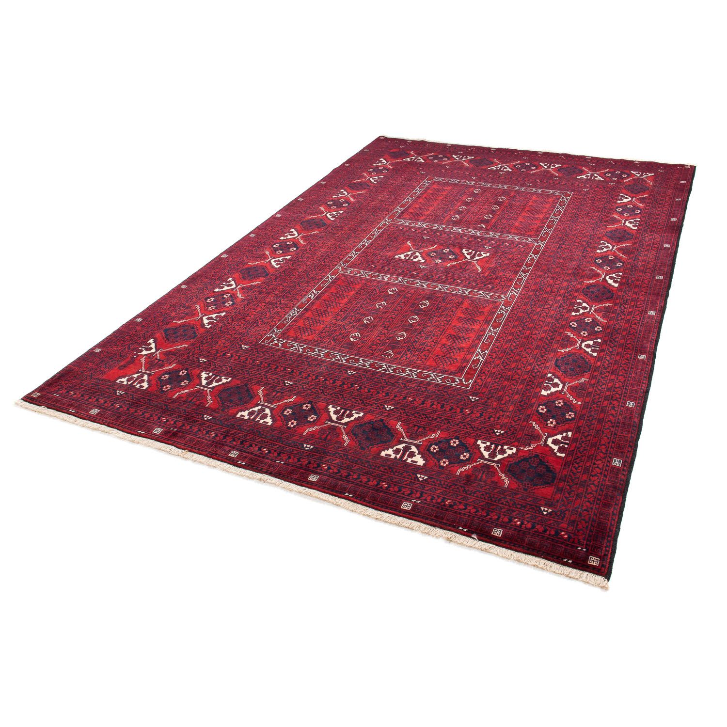 Tappeto Turkaman - 240 x 157 cm - rosso scuro