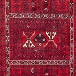 Tapis Turkaman - 240 x 157 cm - rouge foncé