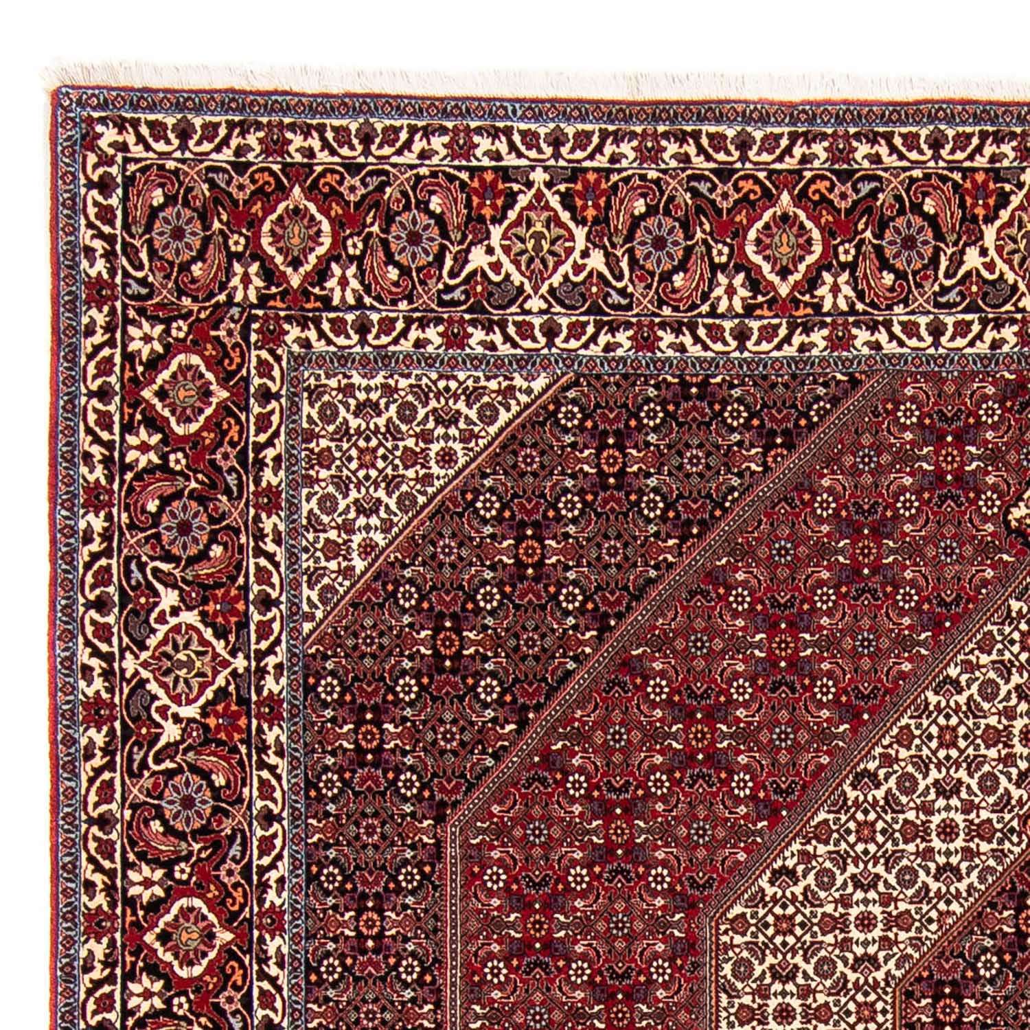 Dywan perski - Bijar kwadratowy  - 250 x 250 cm - ciemna czerwień
