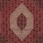 Alfombra persa - Bidjar cuadrado  - 250 x 250 cm - rojo oscuro