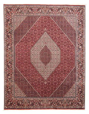 Tapis persan - Bidjar - 295 x 253 cm - rouge foncé