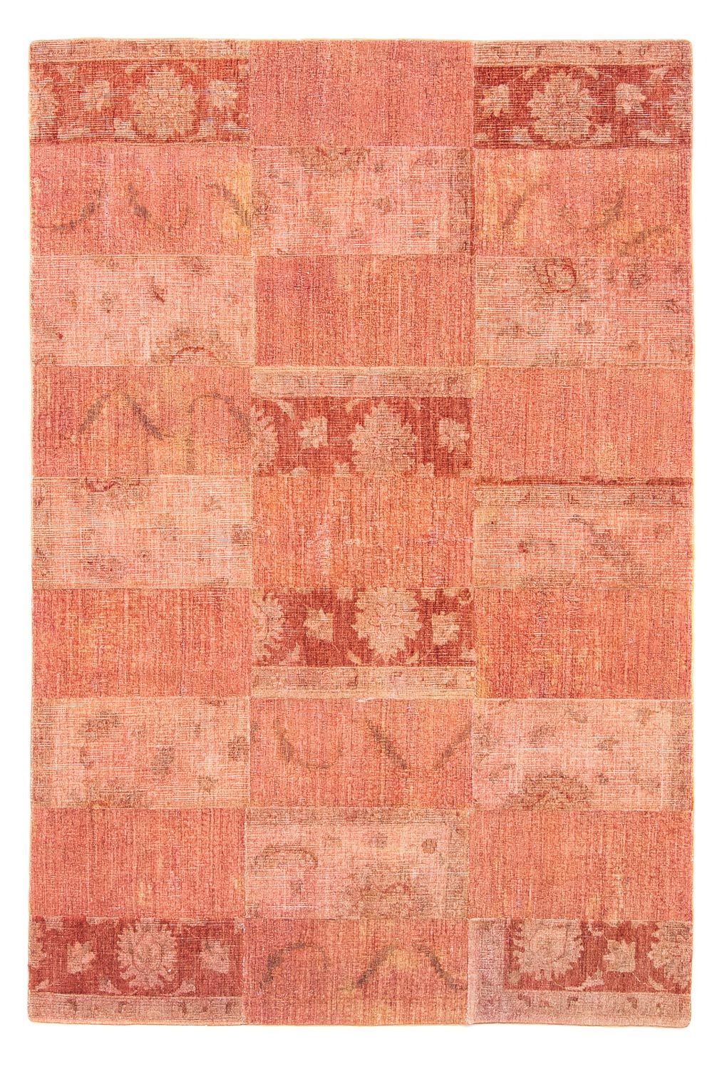 Patchwork-matta - 270 x 181 cm - ljusröd