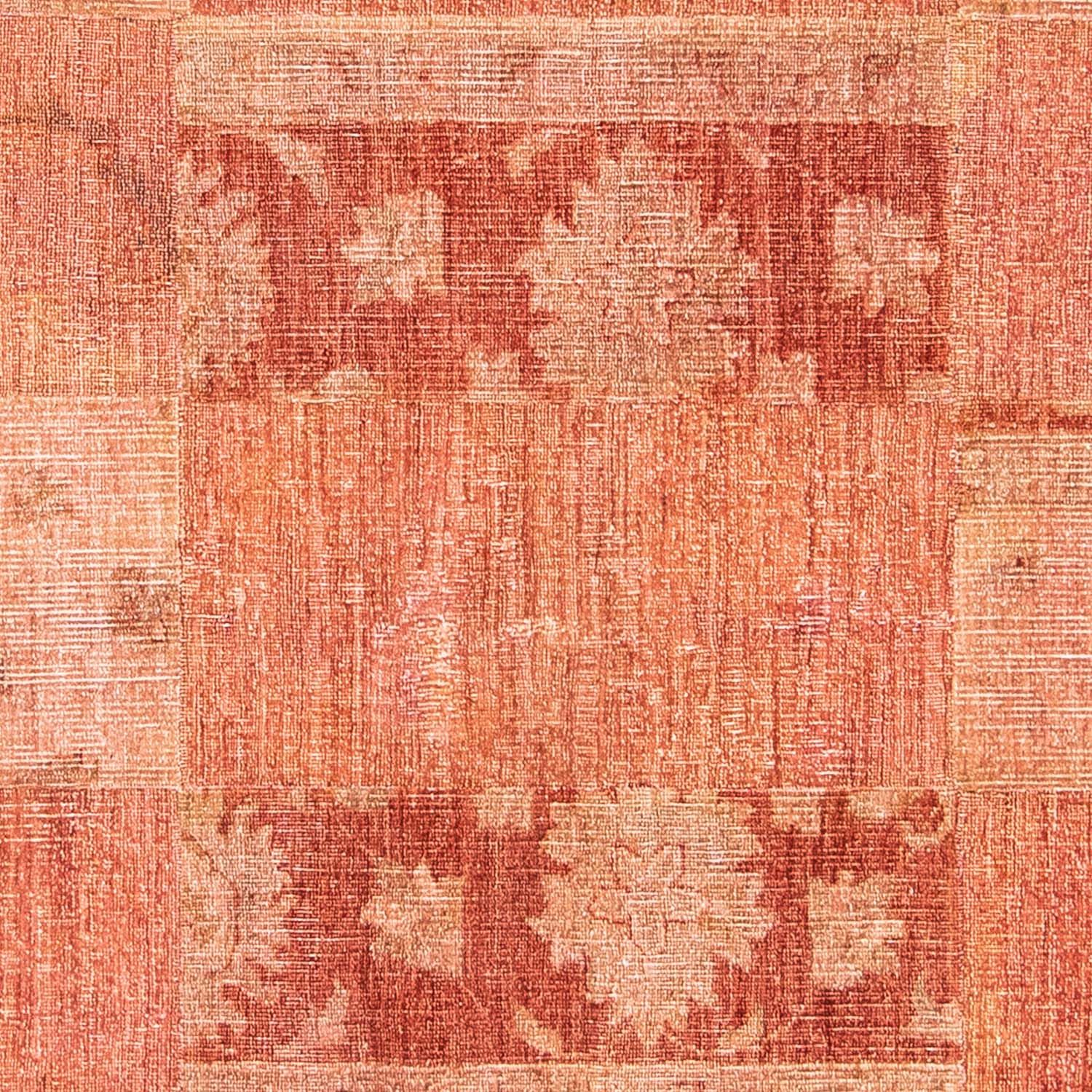 Tapis patchwork - 270 x 181 cm - rouge clair