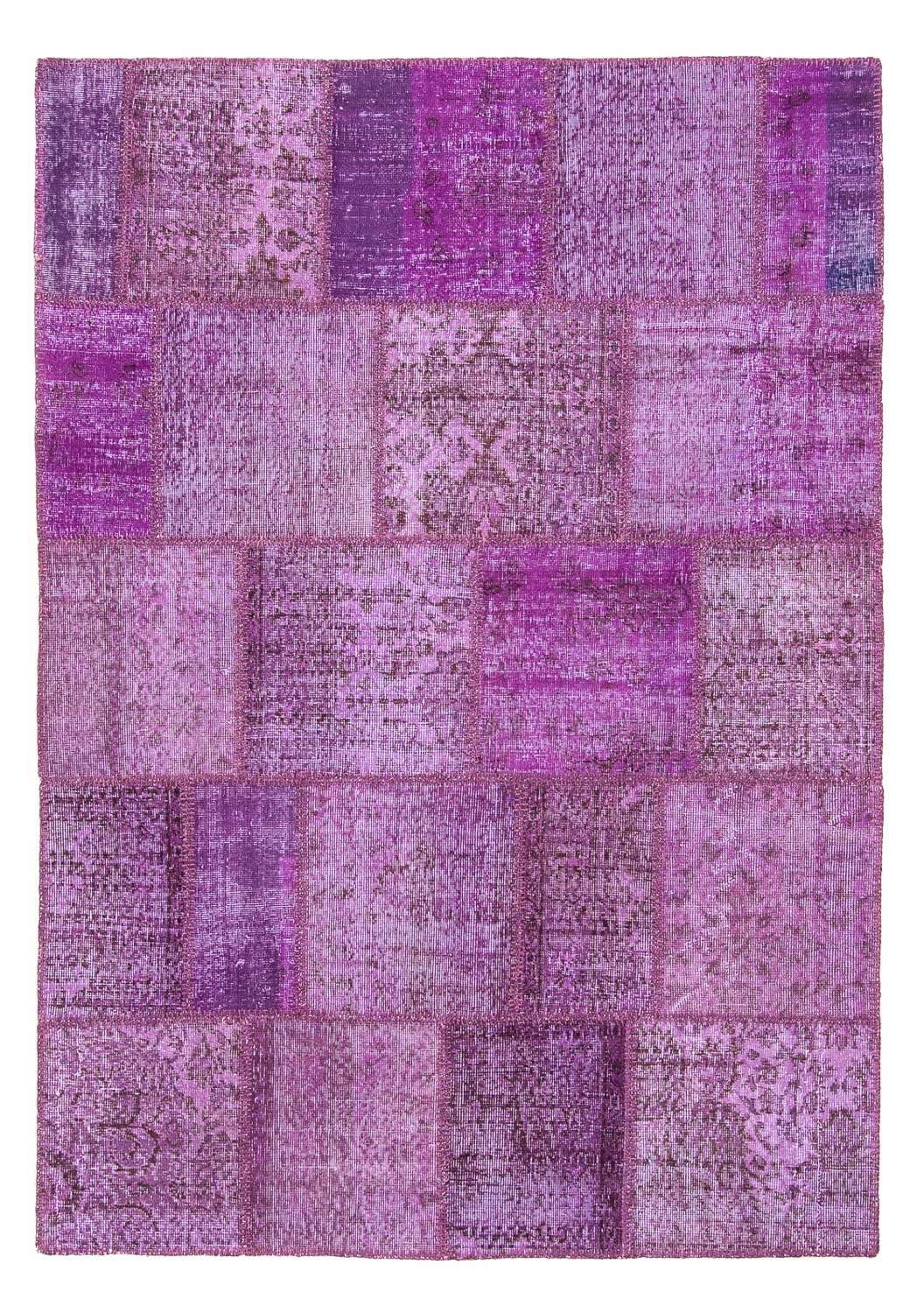 Tapete de trabalho em patchwork - 240 x 170 cm - púrpura