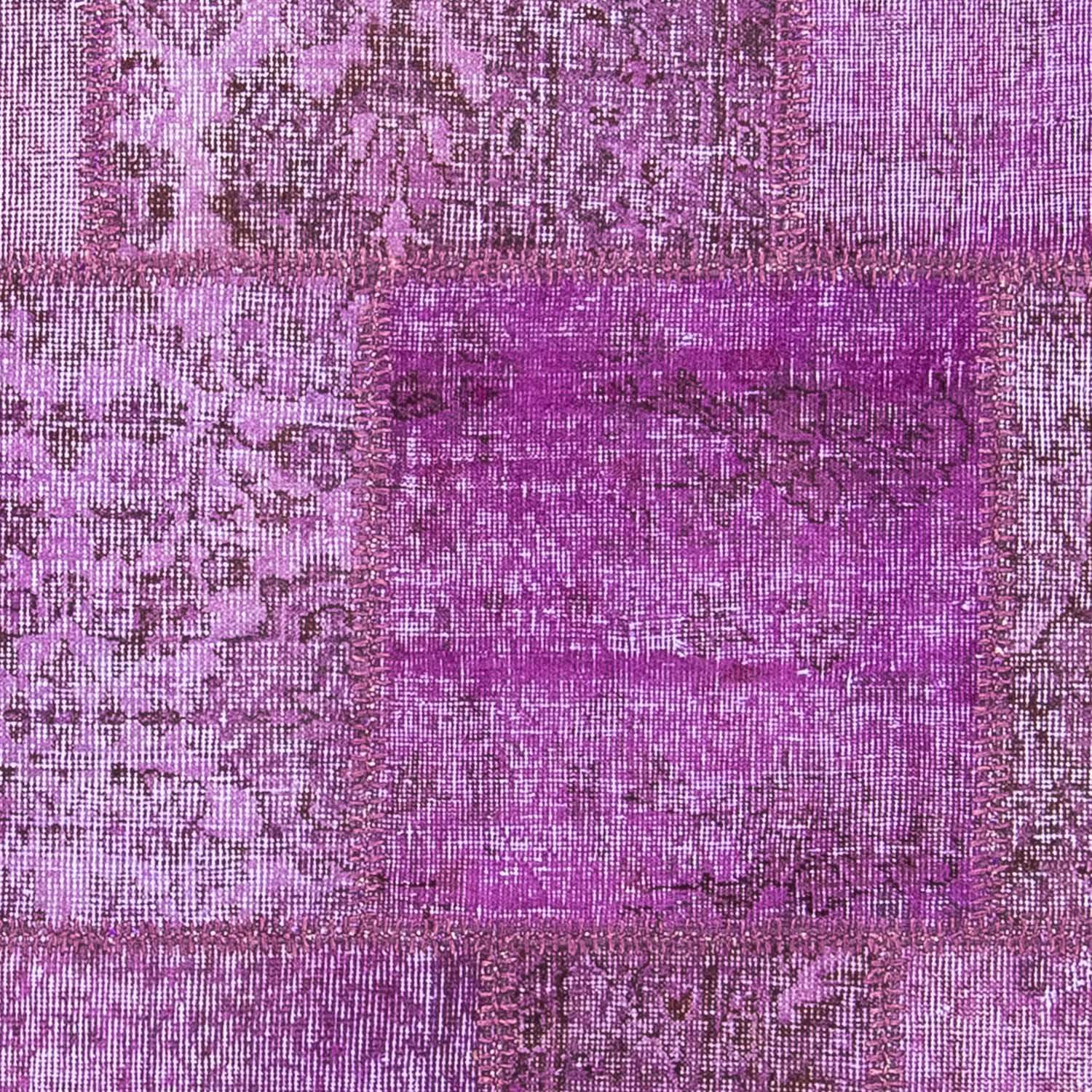 Patchworkový koberec - 240 x 170 cm - fialová