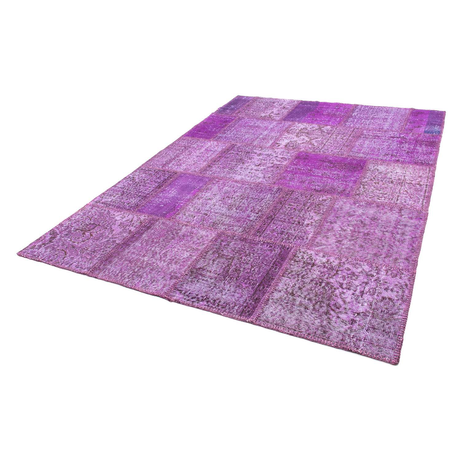 Alfombra de patchwork - 240 x 170 cm - púrpura