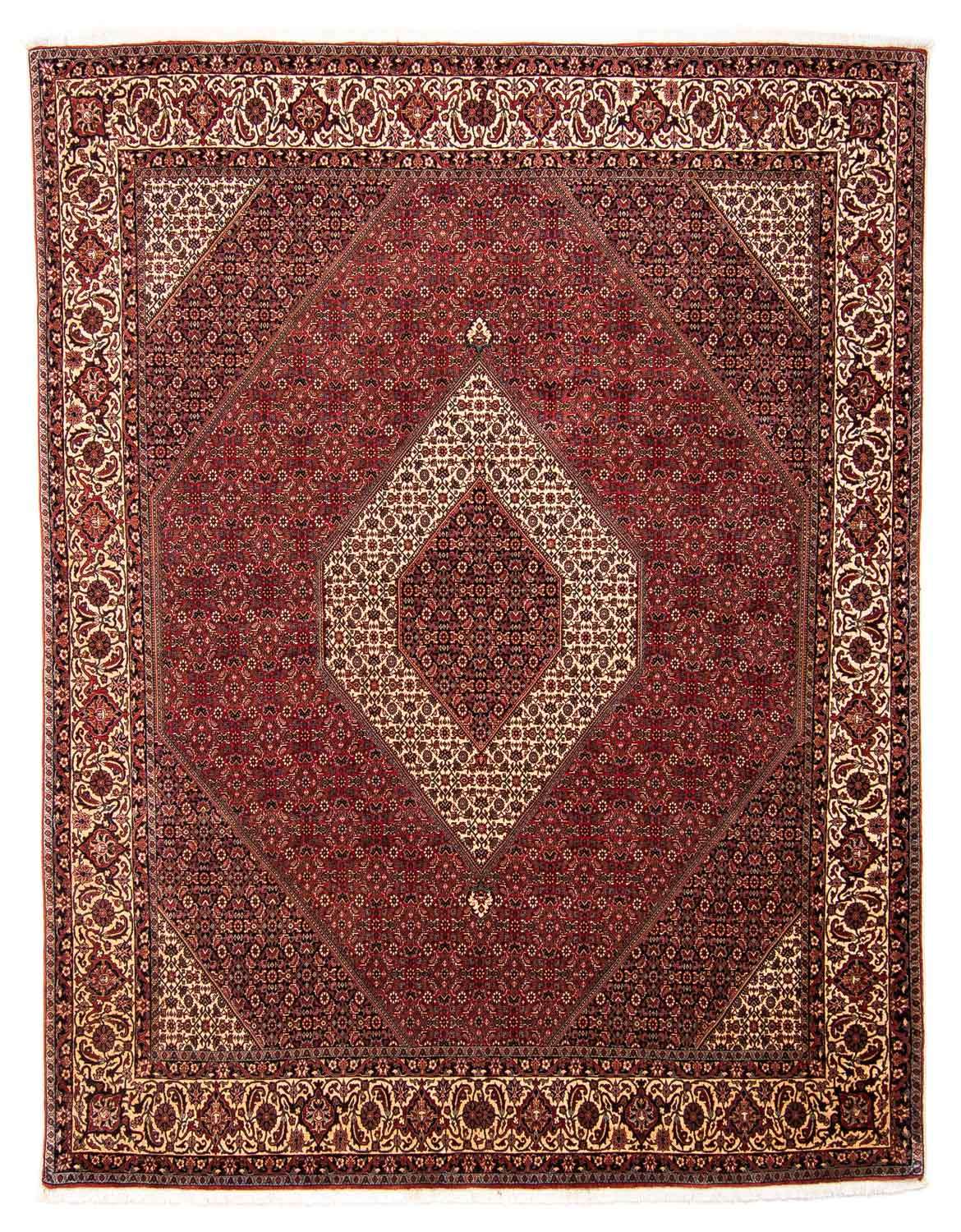 Tapis persan - Bidjar - 304 x 251 cm - rouge foncé